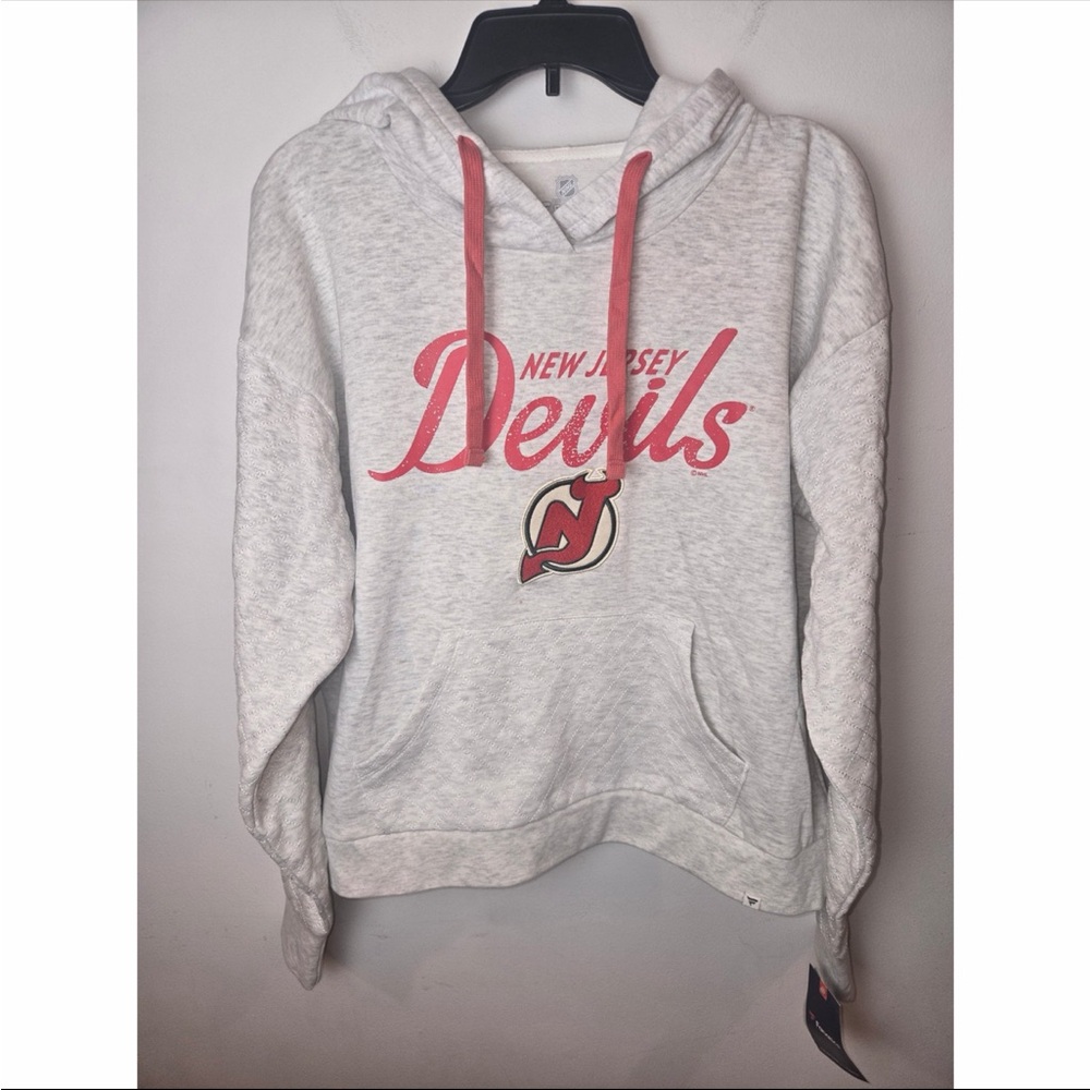 Fanatics Womens XL New Jersey Devils NHL Gray Hoodie Athletic Pullover